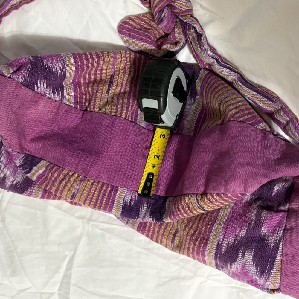 American Eagle Outfitters VTG 2011 Boho Oversized Crescent Ikat Fabric Hobo Bag - Picture 11 of 16